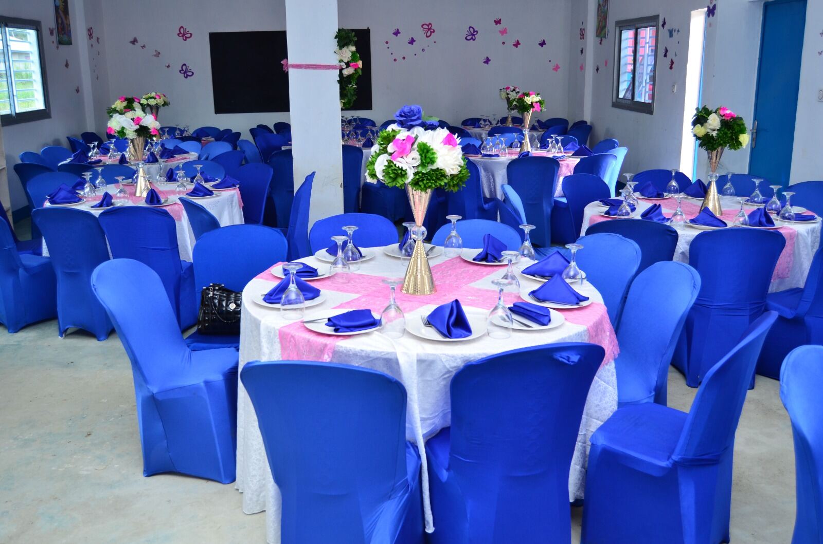 Event hall decorated for a celebration