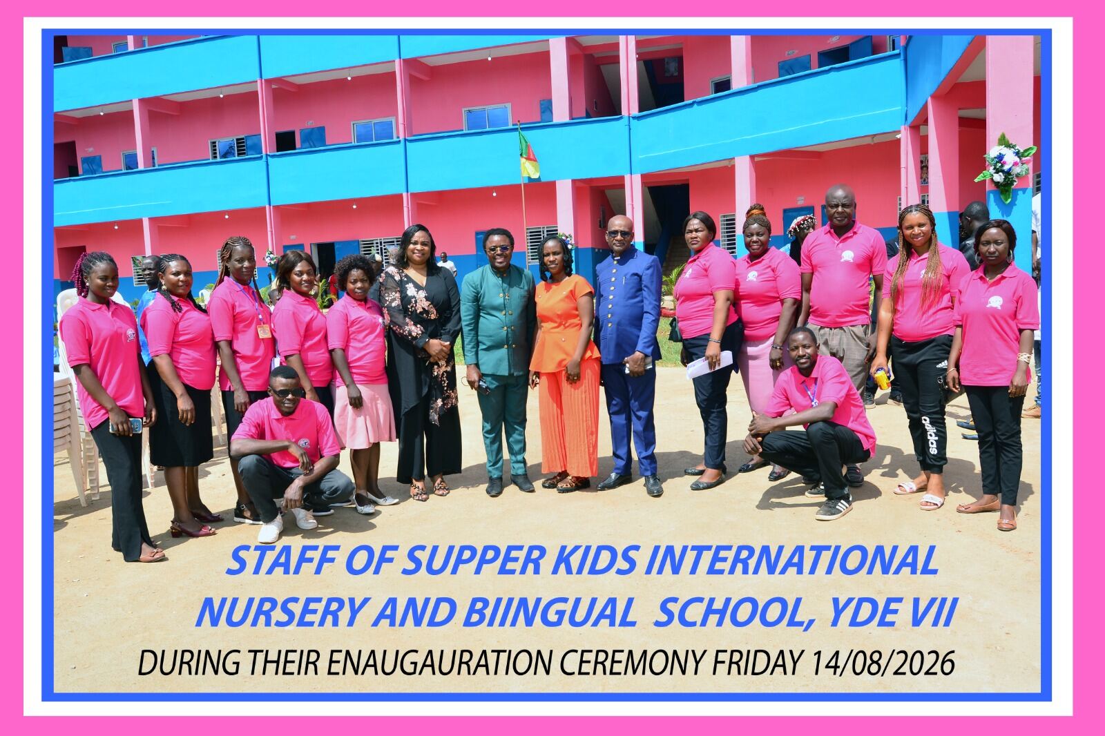 Staff at the Yaoundé campus inauguration ceremony