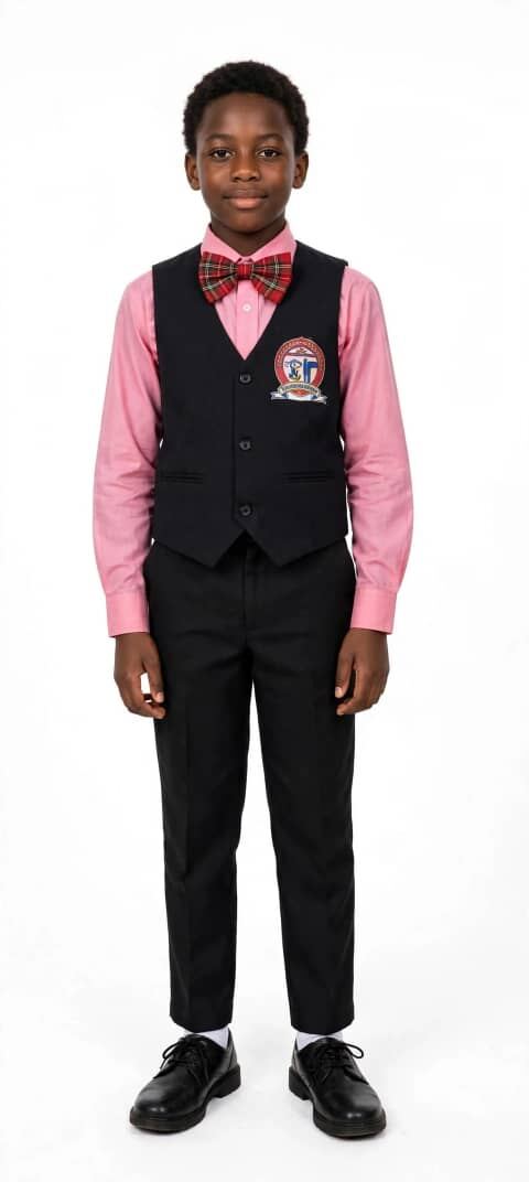 Super Kids International School primary pupil in school uniform
